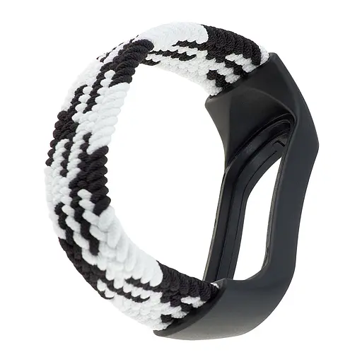 Ремінець Braided Buckle Solo Loop Mi Band 3/4/5/6/7 Чорний Білий - фото 2