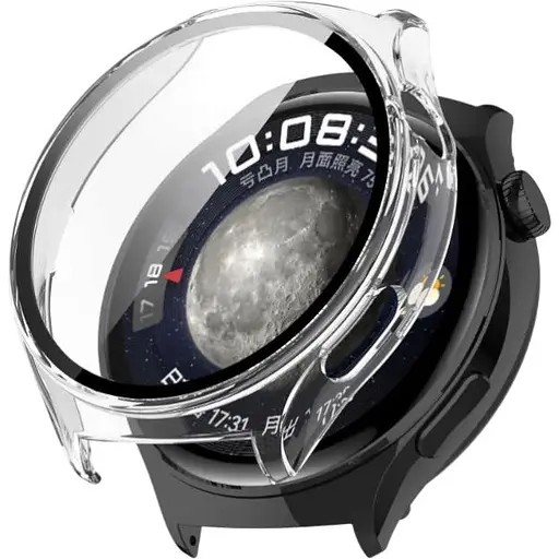 Чехол-накладка DK Пластик Gloss Стекло Full Cover для Huawei Watch 4 (clear)