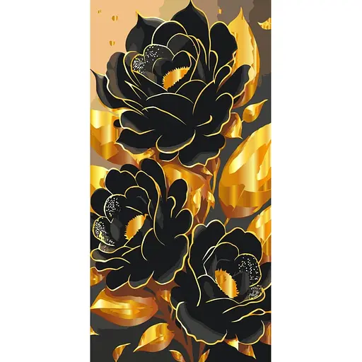 Набор для росписи ArtCraft Изящные цветы с металлизированными красками 40 x 80 см (11549-AC)