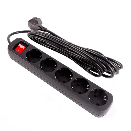 Мережевий фільтр ColorWay 5 розеток 5 м Black (CW-PSEA55BK) - фото 2