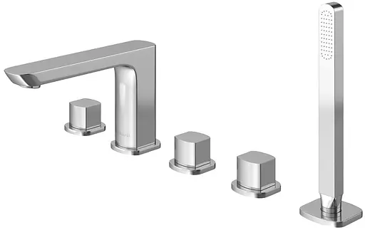 Змішувач на борт ванни Kohlman Foxal chrome QB242F Хром - фото 1