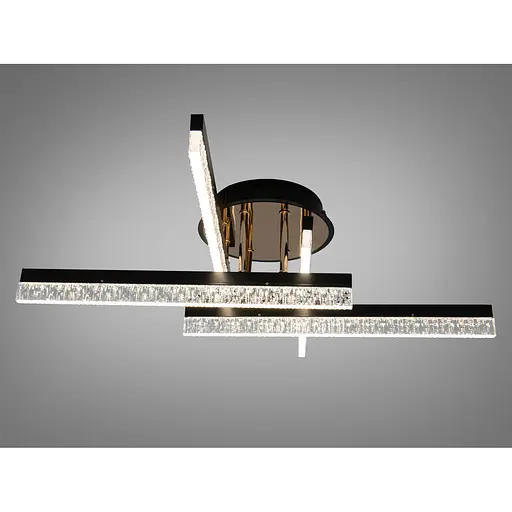 Світлодіодна люстра Romin стельова 42 Вт чорна 3 лінії - фото 1