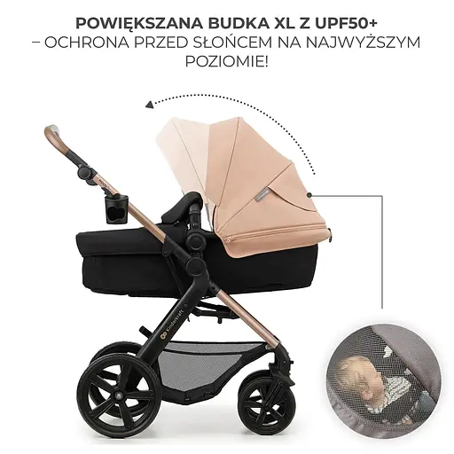 Універсальна коляска 3 в 1 Kinderkraft Moov 2 Sand Beige (KSMOOV02BEGEV00) - фото 7