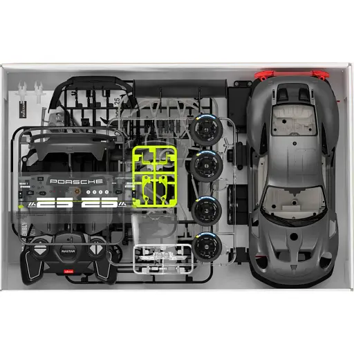 Машинка-конструктор Rastar Porsche 911 GT2 RS Clubsport 25 1:18. Серый - фото 5