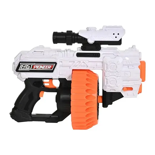 Пулемет BIG521 Fast Pioneer Electric с прицелом и мягкими патронами 24 шт.