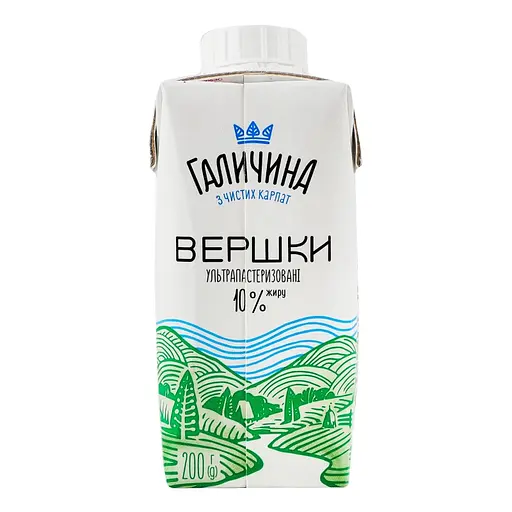 Сливки Галичина 10% ультрапастеризованные 200 г - фото 2