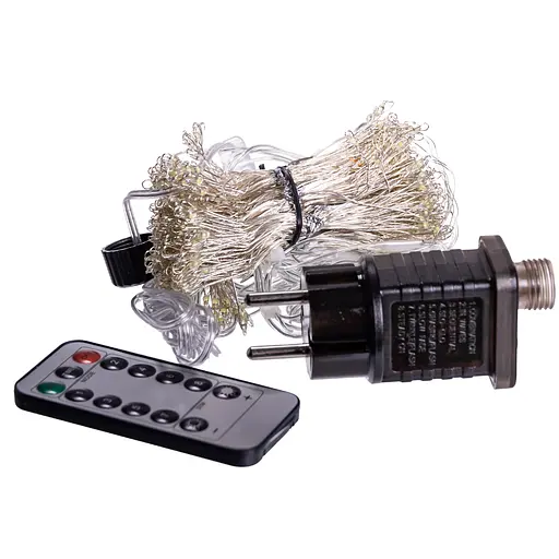 Новорічна гірлянда кімнатна штора Garlando D600LED3MW 3х3 м 600 LED Хвойна лапа Біле світло  - фото 2