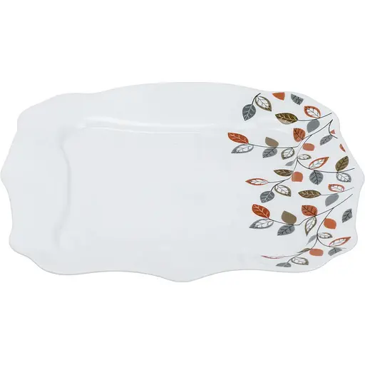 Столовый сервиз TS Kitchen на 6 персон фарфоровый Leaf белый HP23405 - фото 8