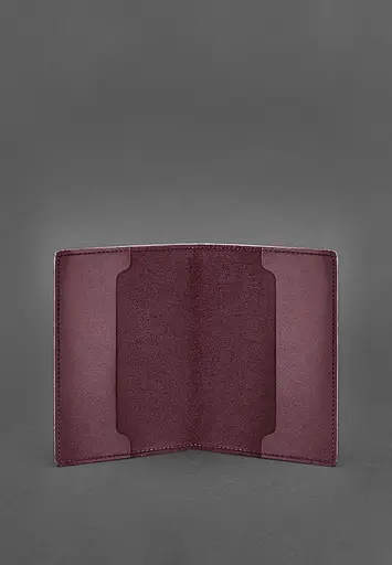 Кожаная обложка для удостоверения офицера 9.0 бордовая Crazy Horse - фото 5