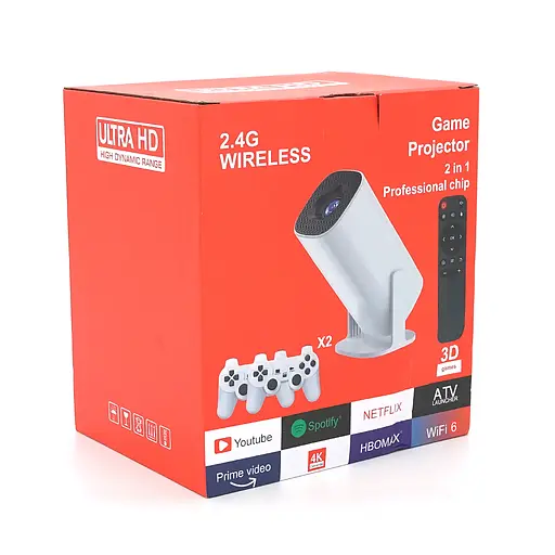 Смарт проєктор Voltronic P30 Max+Game Android 13 720p 200 ANSI Wi-Fi 2.4+5G White Box - фото 5