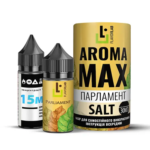 Набор компонентов для самозамеса солевой заправки Flavorlab Aroma MAX 30 мл Парламент, 0-65 мг (17940)