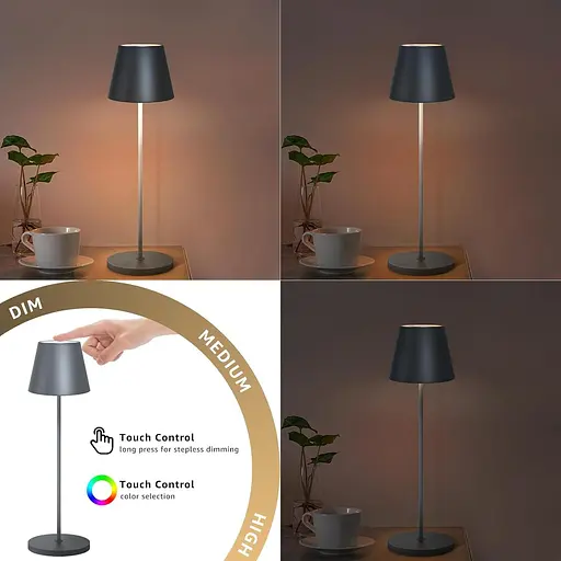 Настольная лампа GGNOO 8 цветов RGB, сенсорное управление IP54 - фото 5