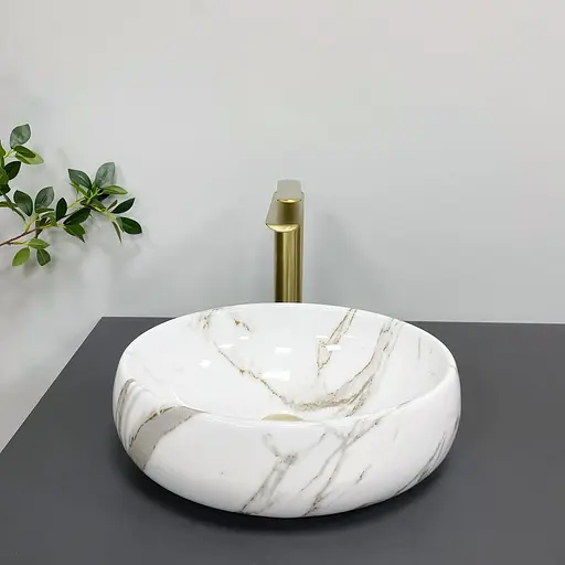 Умивальник VBI Veneto S aiax glossy накладний VBI-012808, Мармур - фото 4