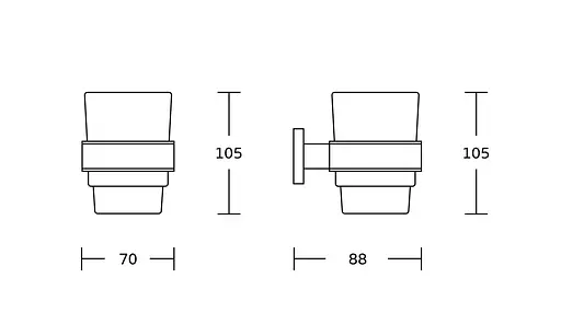 Склянка для зубних щіток VBI Jupiter chrome VBI-040604CH хром - фото 2