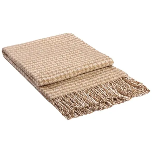 Плед вовняний Vladi Палермо 140x200 біло-бежевий - фото 1