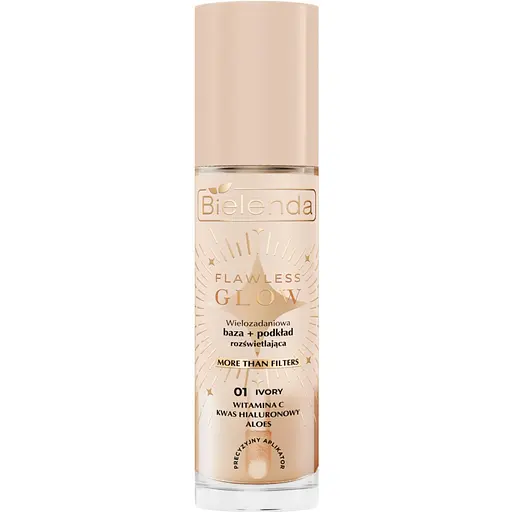 Багатофункціональна освітлювальна база + тональний крем Bielenda Flawless Glow 01 30 мл