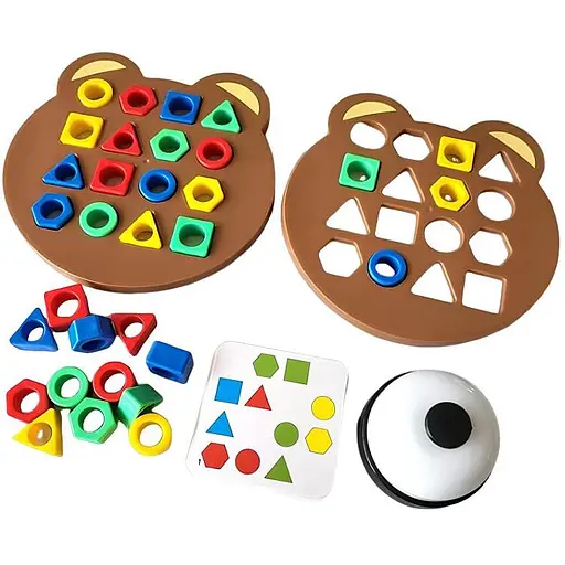 Настольная интерактивная игра Ummi Shape Matching Game + answer bell Colorful - фото 1