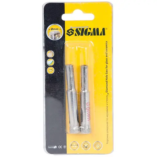 Коронки алмазні Sigma по кераміці і склу Ø8 мм (1541081) - фото 1