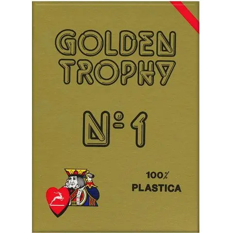 Карти гральні Modiano Golden Trophy 100% Plastic (red) (00452)