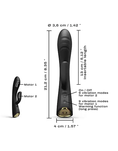 Вибратор-кролик Dorcel Flexi Rabbit 21.2 см чёрный - фото 5