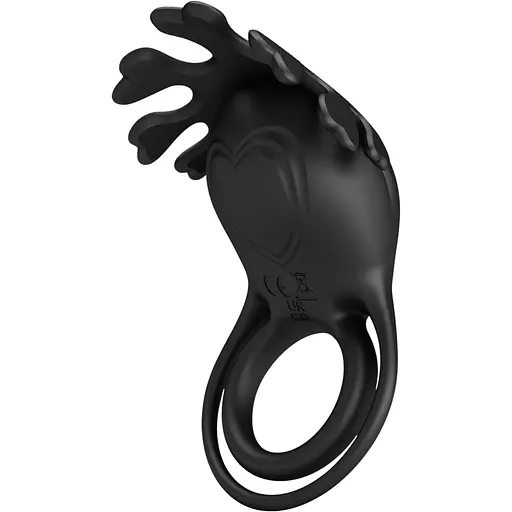 Эрекционное кольцо Pretty Love Vibrant Penis Ring Ruben 8.5 см черный
