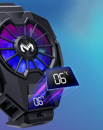 Кулер з екраном активне охолодження для телефону / планшета Memo DL05 шириною до 85 мм Black (18521) - фото 6