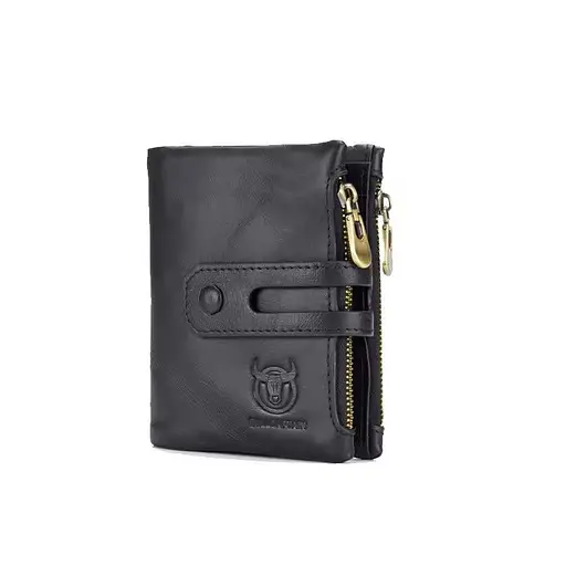 Мужской кожаный кошелек BULL 12х10х3 см acs0029241 - фото 6