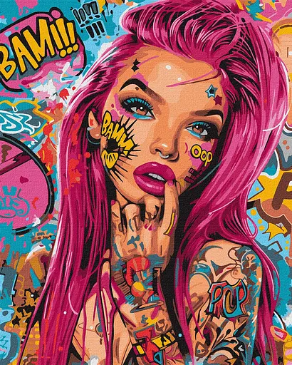 Набір для розпису по номерах Кольоровий сплеск, Ideyka, 40x50 см, КНО8461