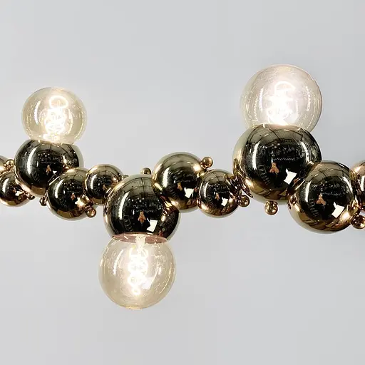 Люстра Bubble в золотом каркасе 120 см Ст. SGJ9-1200 GD Line F - фото 4