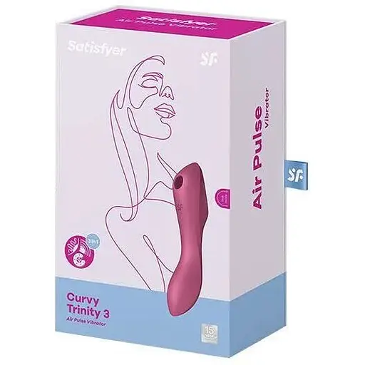 Вакуумний стимулятор із вібрацією Satisfyer Curvy Trinity 3 Червоний - фото 5