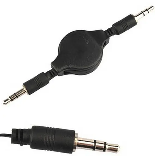 Кабель AUX Audio 3.5мм M/M 0.8м самосматывающийся черный - фото 2