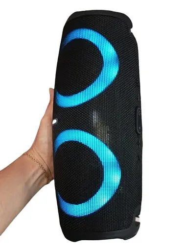 Портативная колонка Xterem2 Bluetooth переносной динамик Блютуз Большая 28 см IPX5 Черная - фото 5
