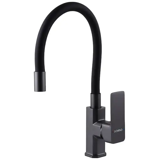 Змішувач для кухні Domino Malibu DMM-203LR-GP-BL графіт/чорний гофровилив Графіт - фото 5