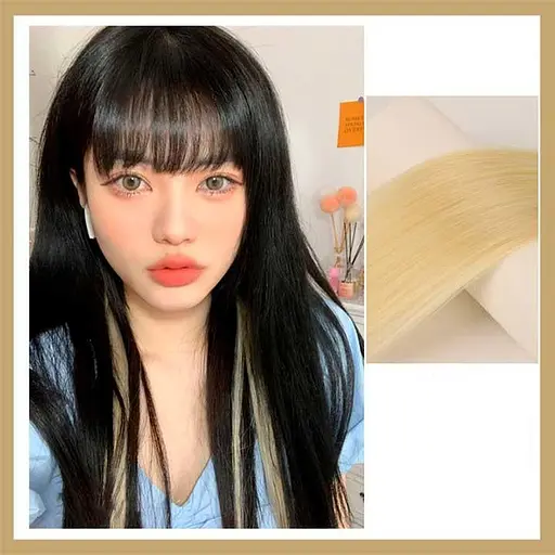 Кольорове пасмо волосся на шпильках 60 см K866-10 - фото 7