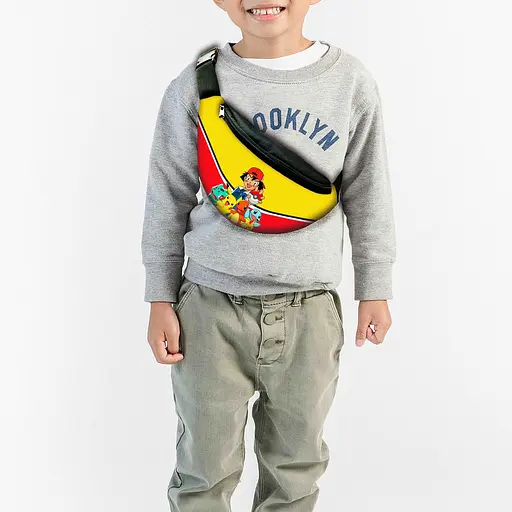 Сумка-бананка дитяча Покемон "Pokеmon з принтом, 32х15см, сумка для хлопчика через плече (00164)