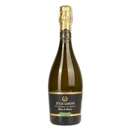 Вино ігристе Jules Larose Blanc de Blancs Demi Sec, біле, напівсухе, 12%, 0,75 л (687240) - фото 1