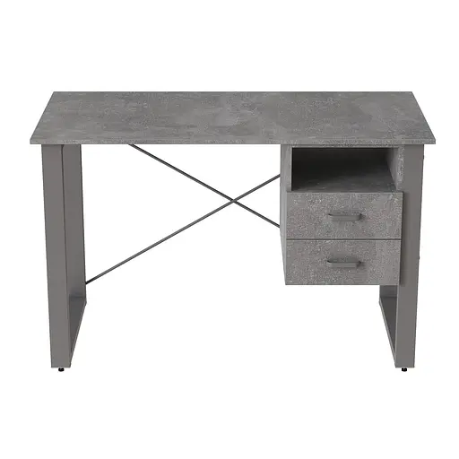 Письмовий стіл із ящиками Ferrum-decor Оскар 750x1400x600 метал Сірий ДСП Бетон 16 мм (FRD-103254)