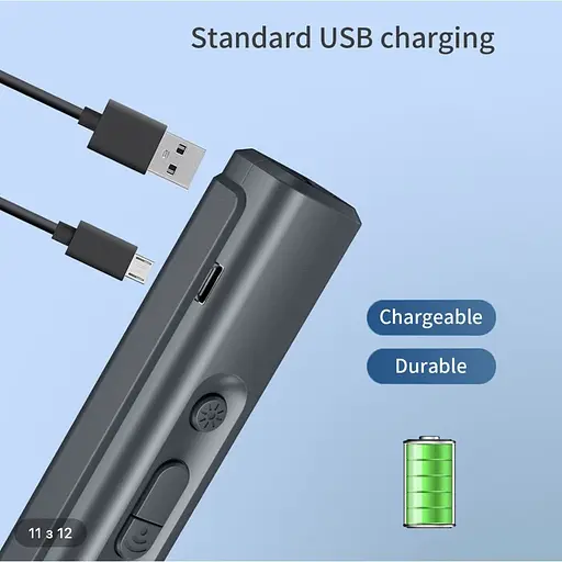 Ультразвуковий відлякувач собак з акумулятором ультрафіолетовим ліхтариком DN11 Grey (18568) - фото 5