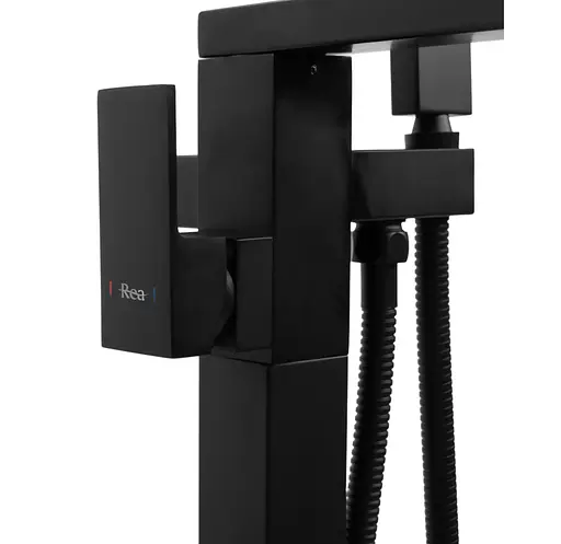 Смеситель для ванны Rea Tery black напольный REA-B5304 Черный матовый - фото 3