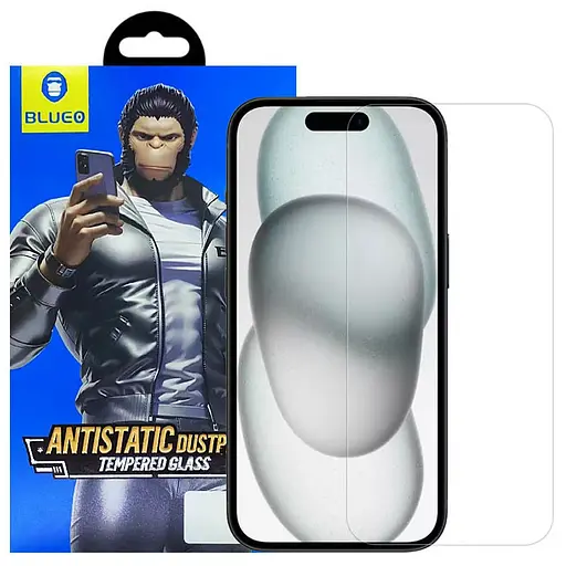 Защитное 2.5D стекло Blueo Full Cover HD Clear для Apple iPhone 15 Pro Max 6.7 Прозрачное