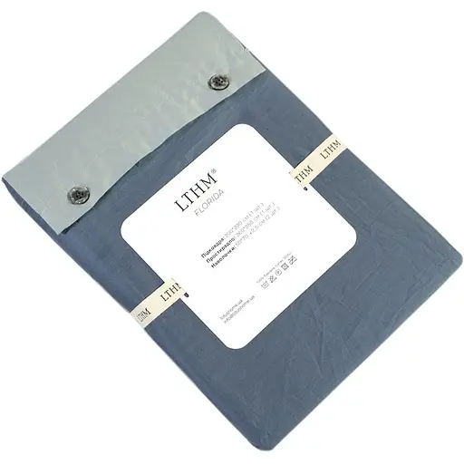 Постельное белье Lotus Home Florida семейный сатин premium 300ТС деним (svt-2000022351317) - фото 5