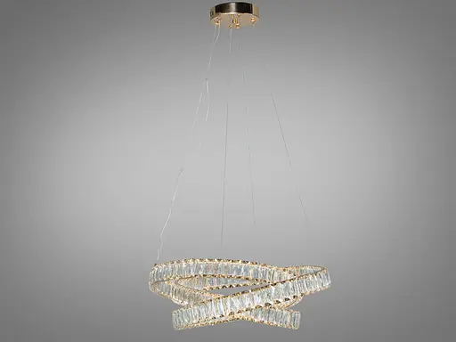 LED люстра Romin підвіс золото 92 Вт з пультом - фото 2