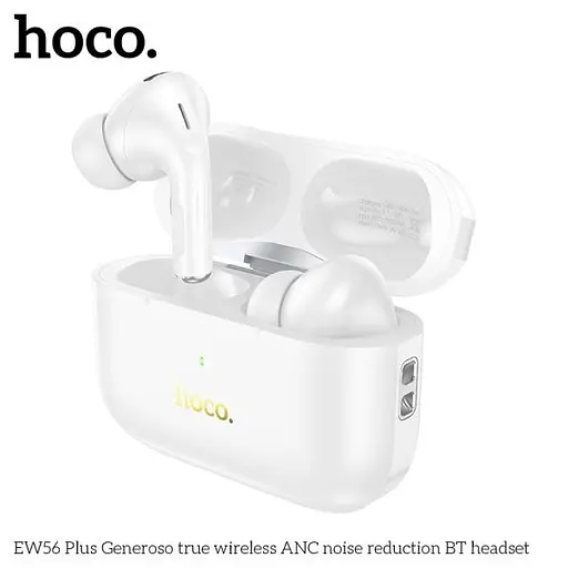 Навушники Hoco EW56 Plus TWS з шумозаглушенням | BT5.3, 30/300mAh, ANC, 4h | white - фото 3