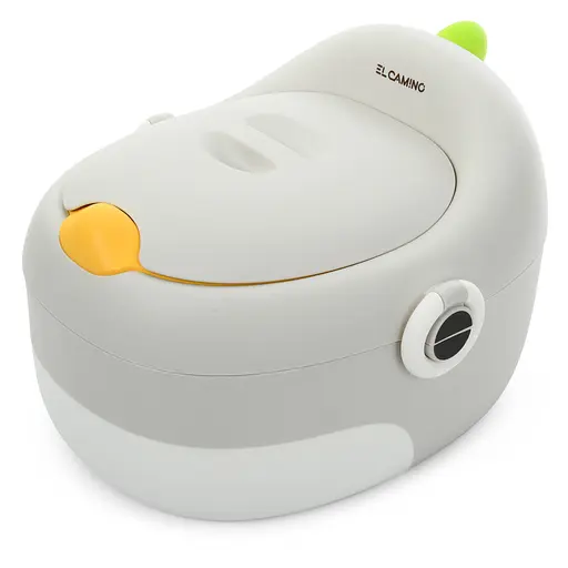 Горщик дитячий 3-в-1, накладка на унітаз, підставка для ніг, 38.4x33x25.2 см, сірий