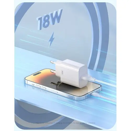 Сетевое зарядное устройство для XO L103 (EU) QC3.0 18W Charger with TYPE-C cable Белый - фото 3