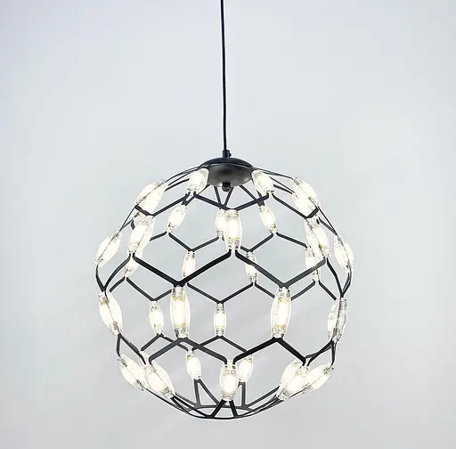 Світильник у формі купола чорного кольору | Арт. D 1289 BK | Line F - фото 8
