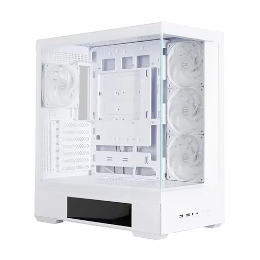Zalman Корпус P40 DS без БЖ, 2xUSB3.0, 1x Type C, 3x120мм ARGB Reverse, 1x120мм ARGB, VGA 420мм, LCS ready, TG Side/Front Panel, Display, ATX, білий - фото 4