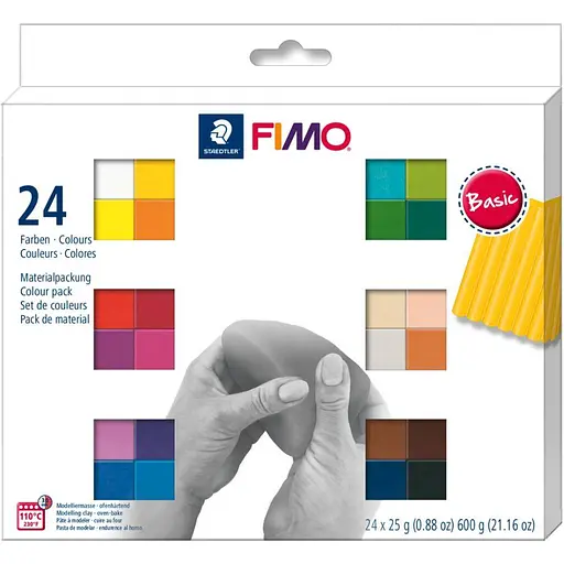 Набір пластики “Basic Colours“ 24х25г Fimo