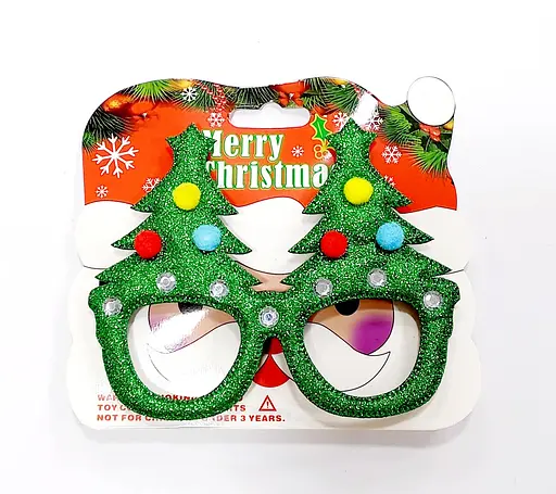 Окуляри новорічні N1-1 з блискітками Зелёный - фото 1