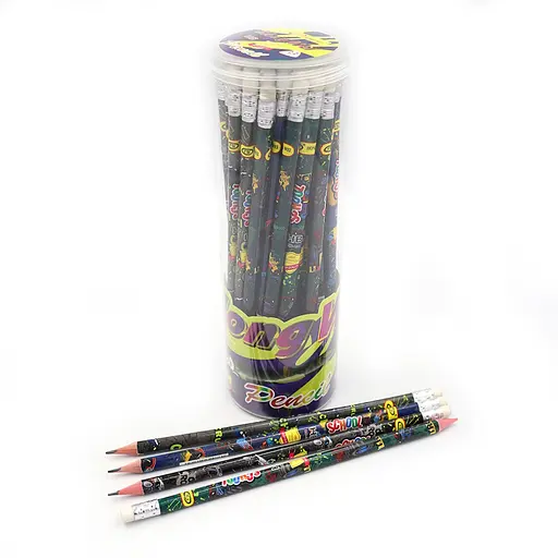 Карандаш чернографитовый School, HB, с ластиком, 48 шт., 0416DSCN